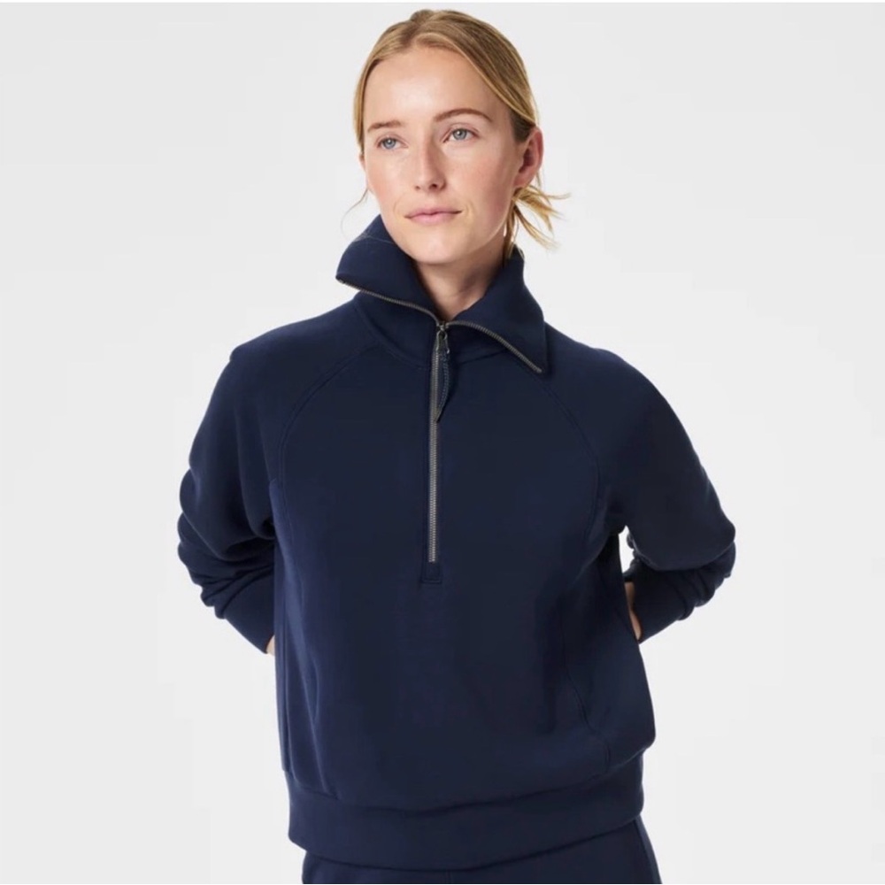 NWT Spanx Air Essentials Half-zip pullover